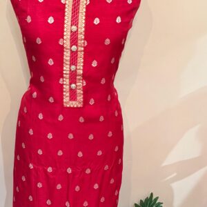Red Silk Kurta