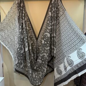 White and Black Mul saree