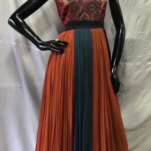 Rust Orange Floor-length Gown