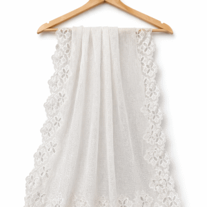 white kota cutwork dupatta
