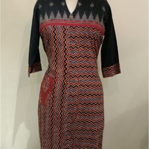 zigzag dhabu cotton kurta