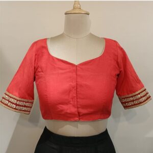elegant red blouse