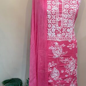 lucknowi pink suit