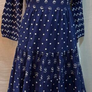 navy blue layered long dress