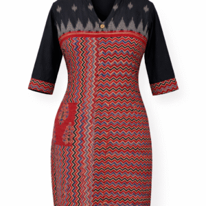 zigzag dhabu cotton kurta