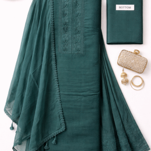 beautiful emerald green kota fabric