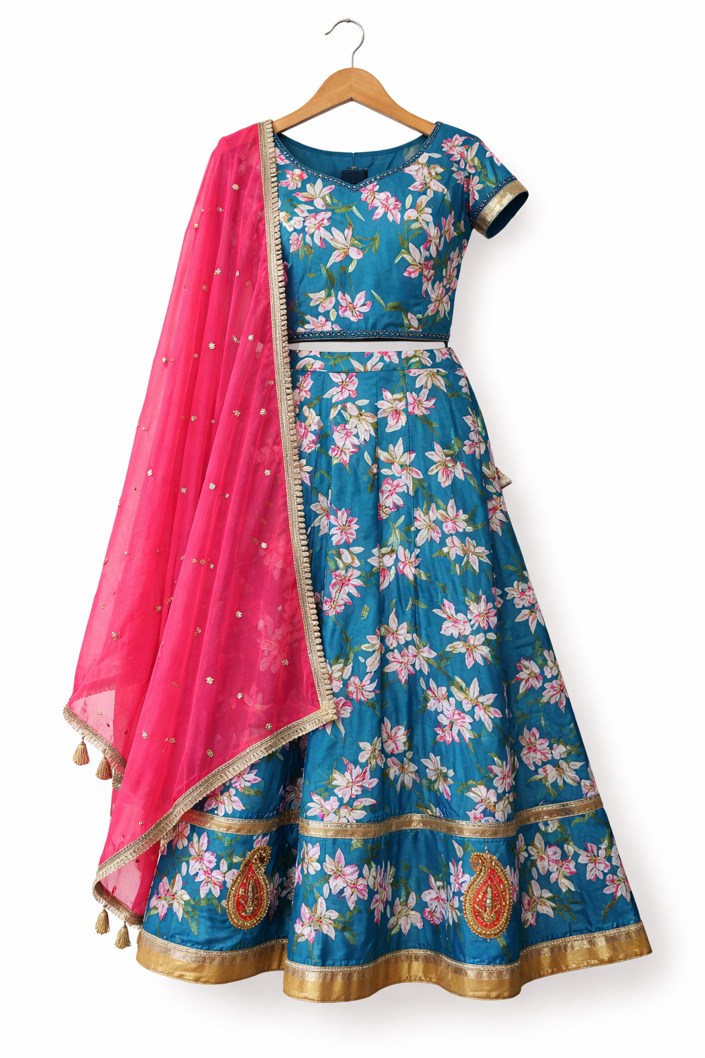 printed cotton kali lehnga printed cotton kali lehnga