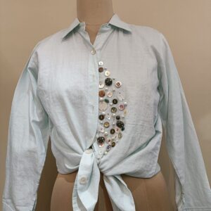 linen shirt in soft pastel blue